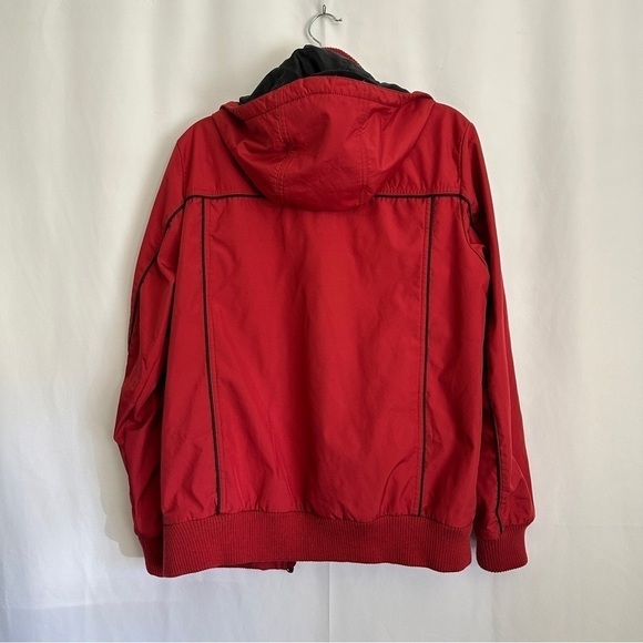 Baubax Men’s Water Resistant Bomber Travel Jacket in Red With A Hood sz M - Picture 15 of 16